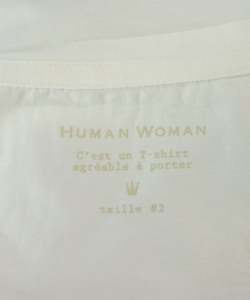 HUMAN WOMAN（ヒューマン　ウーマン）Tシャツ・カットソー 白 サイズ:M レディース/2200611528100