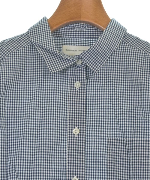 HUMAN WOMAN（ヒューマン　ウーマン）カジュアルシャツ 紺 サイズ:S レディース/2200651485050