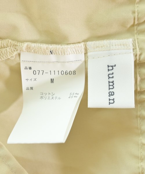 HUMAN WOMAN（ヒューマン　ウーマン）カジュアルシャツ ベージュ サイズ:M レディース/2200641204272