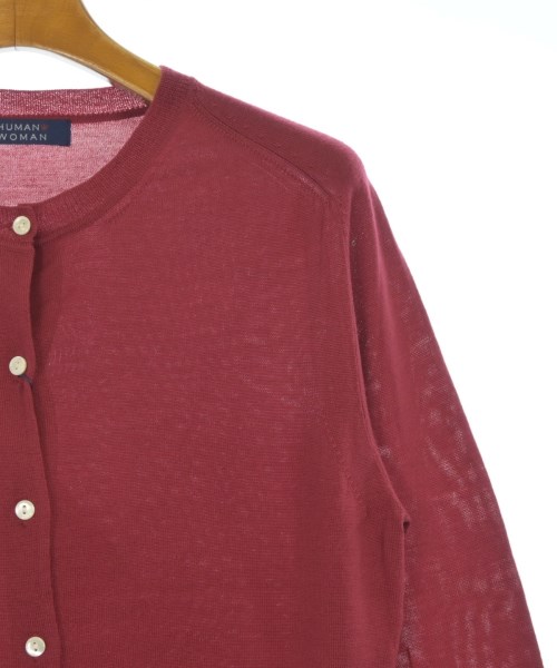 HUMAN WOMAN（ヒューマン　ウーマン）カーディガン 赤 サイズ:M レディース/2200649962174