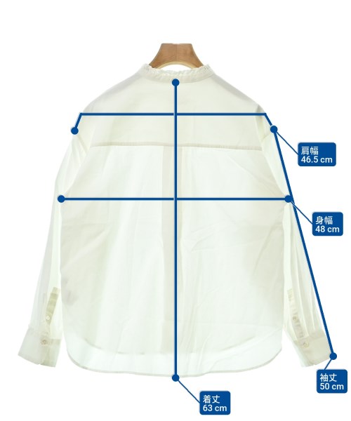 HUMAN WOMAN（ヒューマン　ウーマン）カジュアルシャツ 白 サイズ:S レディース/2200649962334