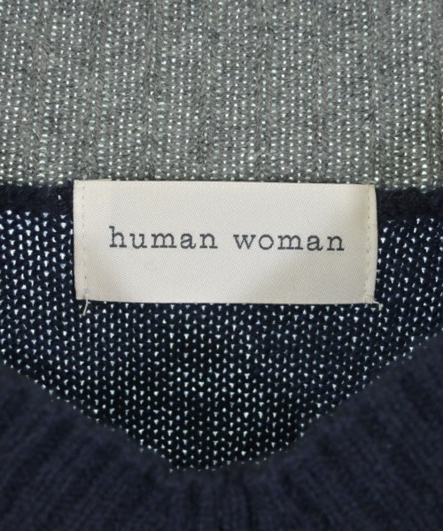 HUMAN WOMAN（ヒューマン　ウーマン）ニット・セーター 紺 サイズ:M レディース/2200725528072