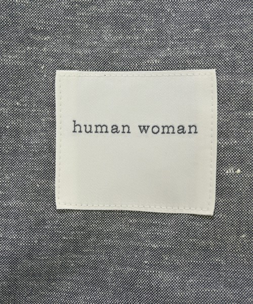 HUMAN WOMAN（ヒューマン　ウーマン）ノーカラージャケット グレー サイズ:M レディース/2200720778069