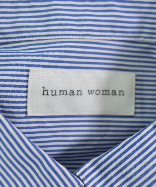 HUMAN WOMAN（ヒューマン　ウーマン）カジュアルシャツ 青 サイズ:M レディース/2200682793049