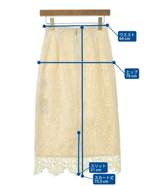 ANAYI（アナイ）ロング・マキシ丈スカート 白 サイズ:36(S位) レディース/2200636849266