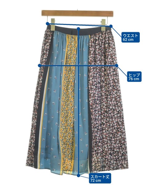 ANAYI（アナイ）ロング・マキシ丈スカート 青 サイズ:36(S位) レディース/2200625389063