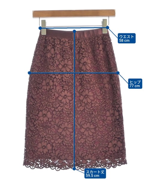 ANAYI（アナイ）ひざ丈スカート オレンジ サイズ:34(XS位) レディース/2200642847010