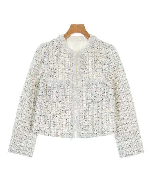 ANAYI(アナイ)ノーカラージャケット 白 サイズ:38(M位)/2200654956069