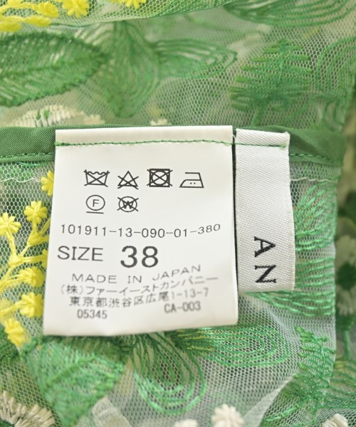 ANAYI（アナイ）ブラウス 緑 サイズ:38(M位) レディース/2200710726063