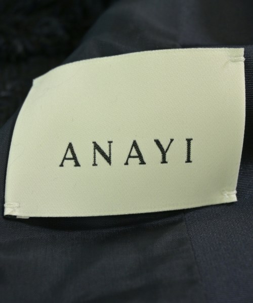 ANAYI（アナイ）ノーカラージャケット 紺 サイズ:34(XS位) レディース/2200712480109