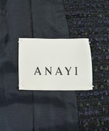 ANAYI（アナイ）ノーカラージャケット 紺 サイズ:36(S位) レディース/2200719642159