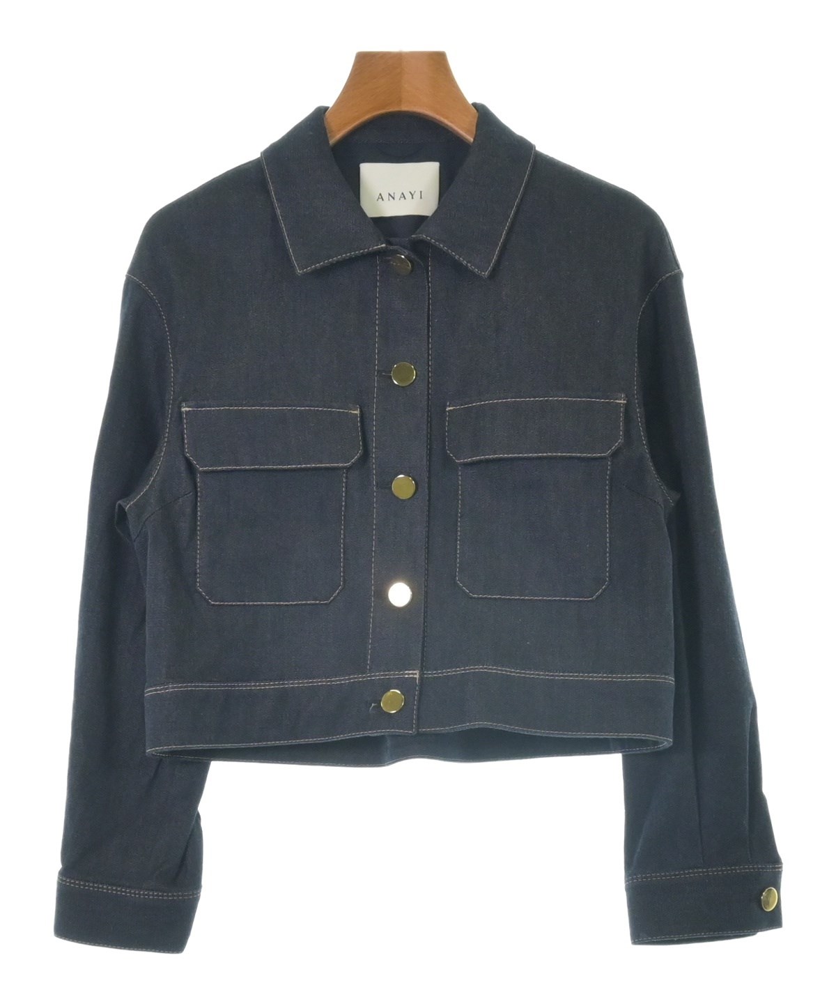 ANAYI（アナイ）デニムジャケット 紺 サイズ:36(S位) レディース