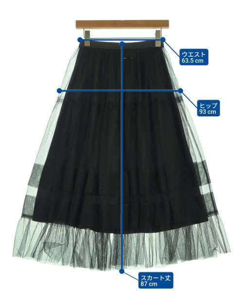 ANAYI（アナイ）ロング・マキシ丈スカート 黒 サイズ:36(S位) レディース/2200671243159