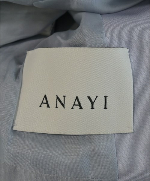 ANAYI（アナイ）ノーカラージャケット 青 サイズ:38(M位) レディース/2200721267036