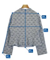ANAYI（アナイ）ノーカラージャケット 青 サイズ:38(M位) レディース/2200721267036