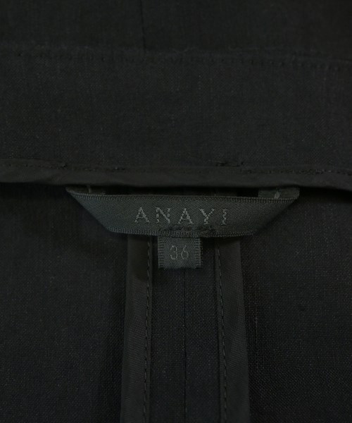 ANAYI（アナイ）ノーカラージャケット 黒 サイズ:36(S位) レディース/2200683598056