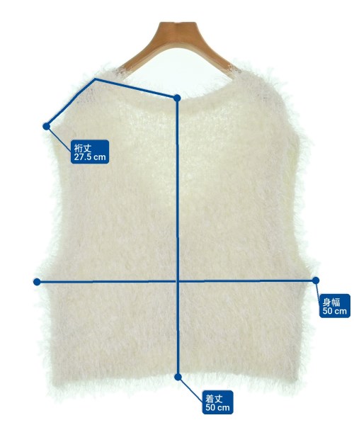 Nolley's（ノーリーズ）ベスト 白 サイズ:38(M位) レディース/2200623415078