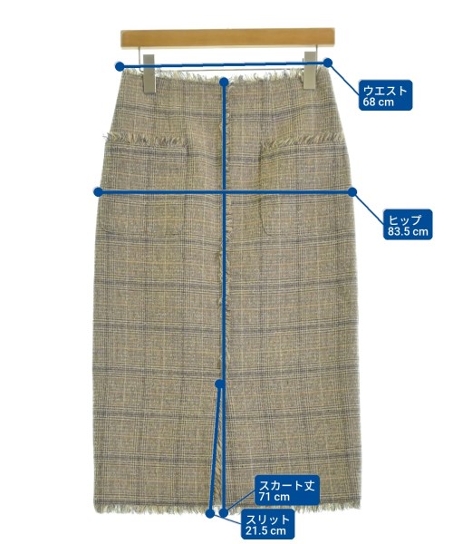 Nolley's（ノーリーズ）ひざ丈スカート ベージュ サイズ:38(M位) レディース/2200669088038