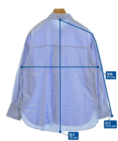 Nolley's（ノーリーズ）カジュアルシャツ 青 サイズ:38(M位) レディース/2200670871018