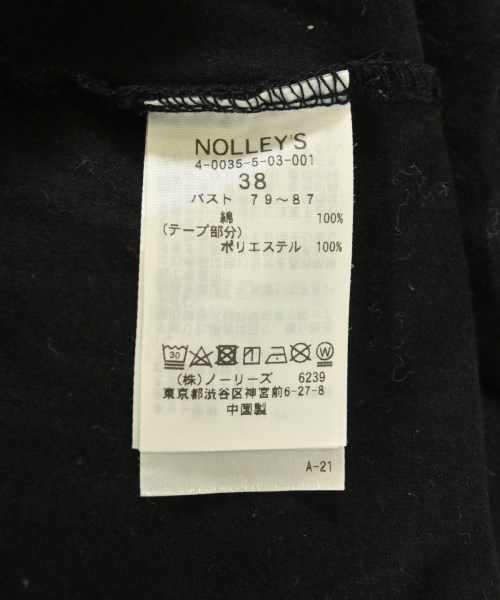 Nolley's（ノーリーズ）Tシャツ・カットソー 黒 サイズ:38(M位) レディース/2200691723013