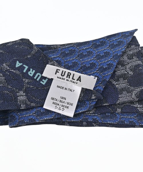 FURLA（フルラ）バンダナ・スカーフ 紺 サイズ:- レディース/2200609035054