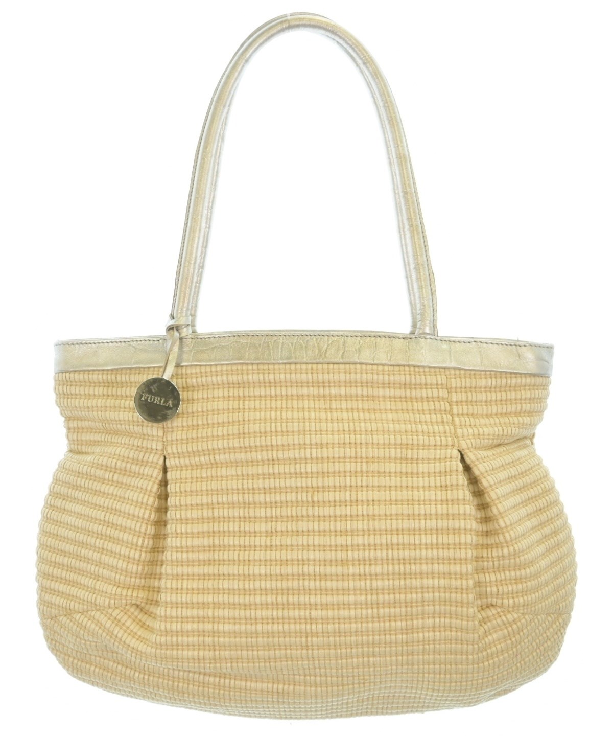 最終値下げ！新品ダク付き　FURLAかごバッグ　収納袋あり FURLA（フルラ）かごバッグ ベージュ サイズ:- レディース