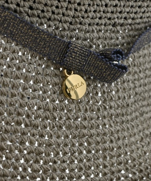 FURLA（フルラ）ストローハット グレー サイズ:SS-S レディース/2200713994445