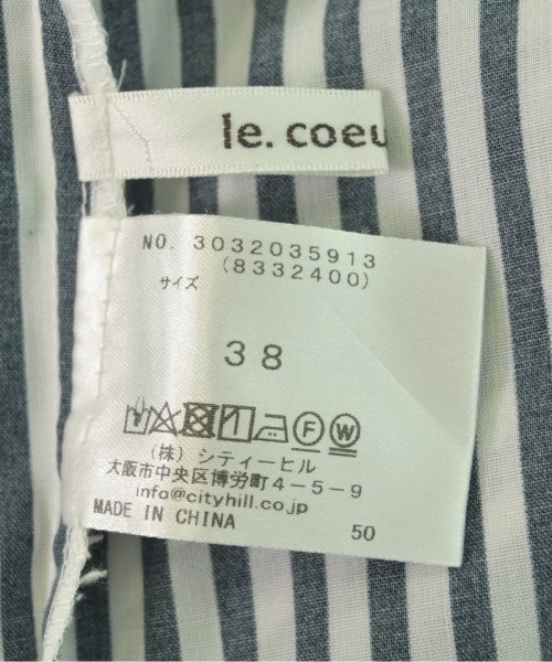 le coeur blanc（ル　クール　ブラン）ブラウス 紺 サイズ:38(M位) レディース/2200622881232