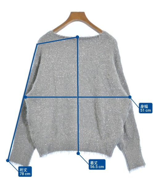 le coeur blanc（ル　クール　ブラン）ニット・セーター グレー サイズ:38(M位) レディース/2200615276441