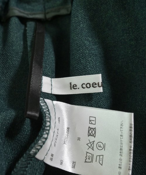 le coeur blanc（ル　クール　ブラン）その他 緑 サイズ:38(M位) レディース/2200639291116