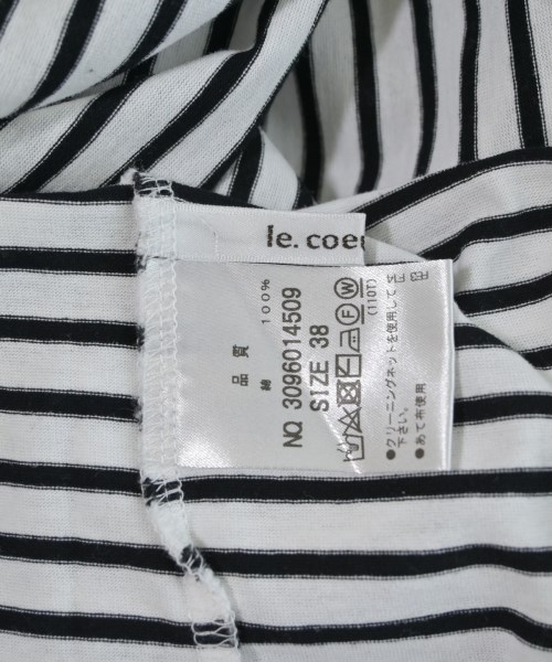 le coeur blanc（ル　クール　ブラン）Tシャツ・カットソー 黒 サイズ:-(M位) レディース/2200628706102