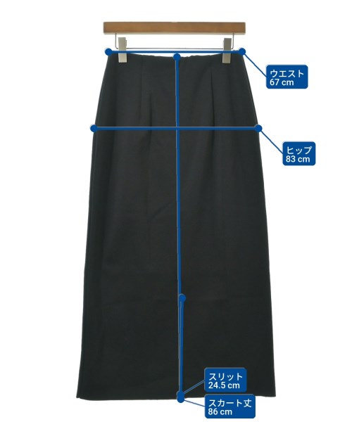 le coeur blanc（ル　クール　ブラン）ロング・マキシ丈スカート 黒 サイズ:38(M位) レディース/2200635015051