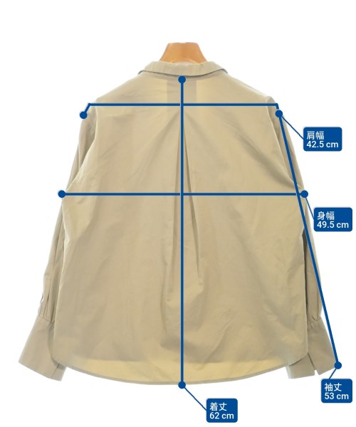 le coeur blanc（ル　クール　ブラン）カジュアルシャツ ベージュ サイズ:38(M位) レディース/2200622187020