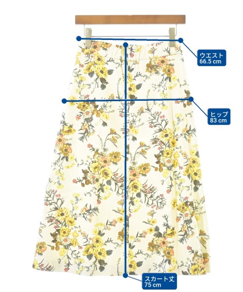 le coeur blanc（ル　クール　ブラン）ロング・マキシ丈スカート 白 サイズ:F レディース/2200616382011