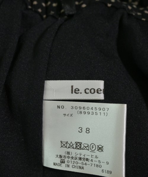 le coeur blanc（ル　クール　ブラン）ロング・マキシ丈スカート 黒 サイズ:38(M位) レディース/2200619902117