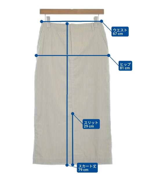 le coeur blanc（ル　クール　ブラン）ロング・マキシ丈スカート 白 サイズ:36(S位) レディース/2200634041013