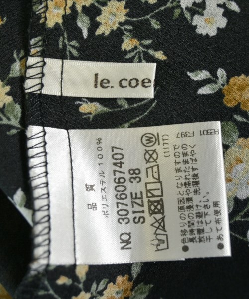 le coeur blanc（ル　クール　ブラン）ワンピース 黒 サイズ:38(M位) レディース/2200611096036