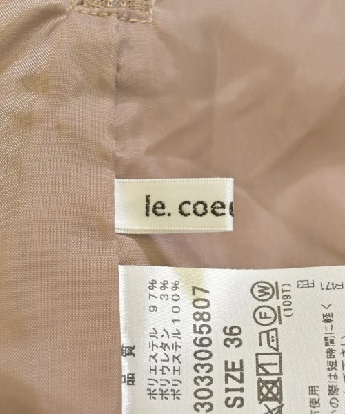 le coeur blanc（ル　クール　ブラン）ワンピース ベージュ サイズ:36(S位) レディース/2200611003027