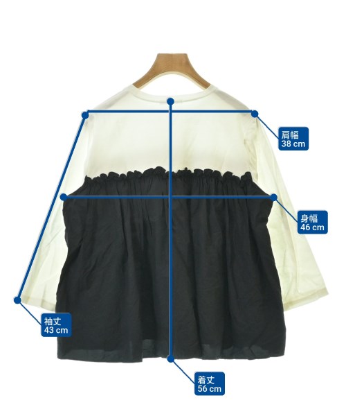 le coeur blanc（ル　クール　ブラン）Tシャツ・カットソー 黒 サイズ:38(M位) レディース/2200613483056