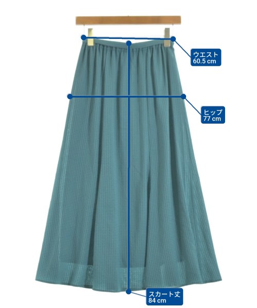 le coeur blanc（ル　クール　ブラン）ロング・マキシ丈スカート 青 サイズ:38(M位) レディース/2200618889037