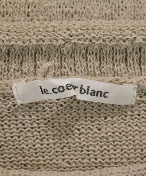 le coeur blanc（ル　クール　ブラン）ニット・セーター ベージュ サイズ:38(M位) レディース/2200614558036