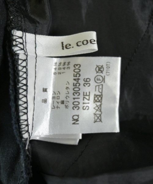 le coeur blanc（ル　クール　ブラン）スラックス 黒 サイズ:36(S位) レディース/2200619290023