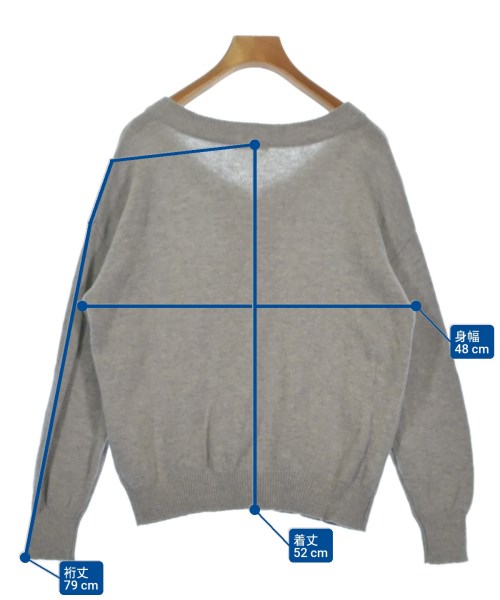 le coeur blanc（ル　クール　ブラン）ニット・セーター グレー サイズ:38(M位) レディース/2200671957018