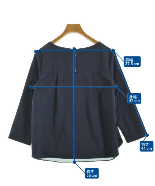 le coeur blanc（ル　クール　ブラン）ブラウス 紺 サイズ:38(M位) レディース/2200671957025