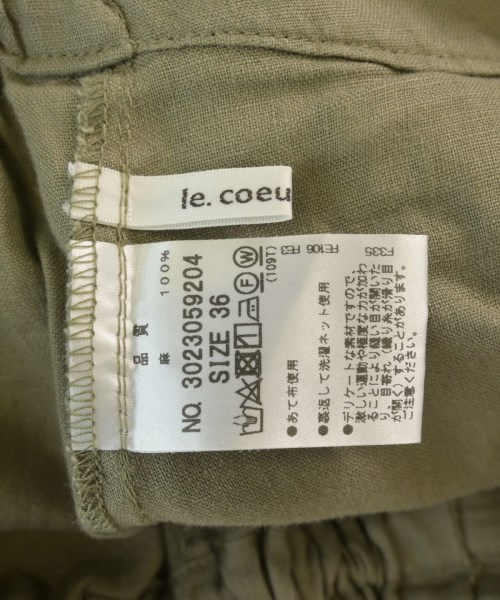 le coeur blanc（ル　クール　ブラン）その他 カーキ サイズ:36(S位) レディース/2200674663039