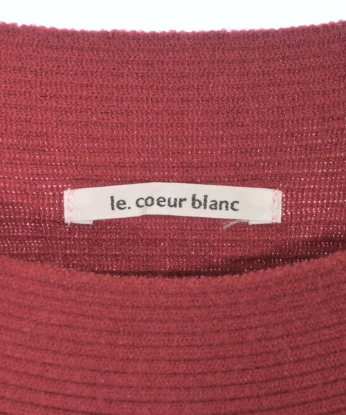 le coeur blanc（ル　クール　ブラン）ニット・セーター 赤 サイズ:38(M位) レディース/2200666916129