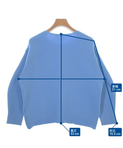 le coeur blanc（ル　クール　ブラン）ニット・セーター 青 サイズ:38(M位) レディース/2200666916150