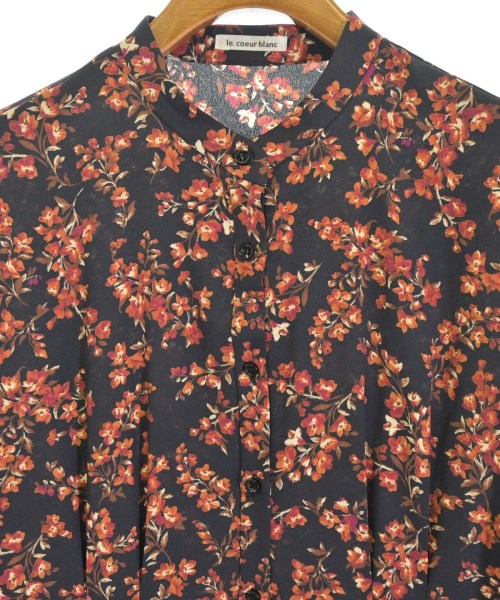 le coeur blanc（ル　クール　ブラン）シャツワンピース 紺 サイズ:38(M位) レディース/2200665376078