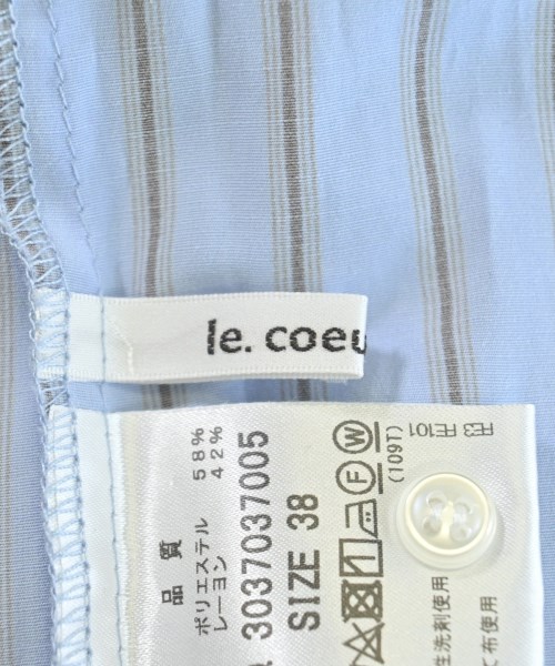 le coeur blanc（ル　クール　ブラン）ブラウス 青 サイズ:38(M位) レディース/2200673672063