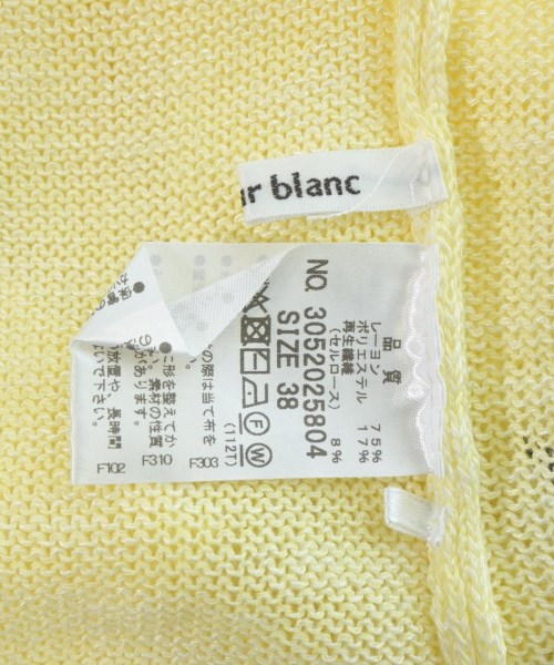 le coeur blanc（ル　クール　ブラン）ニット・セーター 黄 サイズ:38(M位) レディース/2200676726039